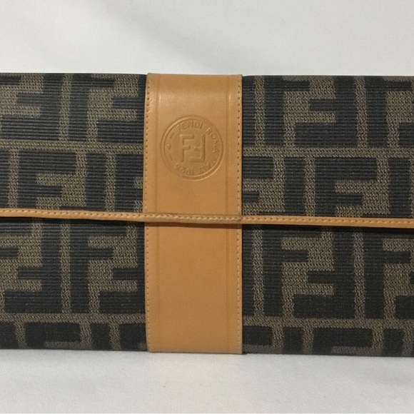 Fendi Handbags - Authentic FENDI Brown Logo Wallet Trifold